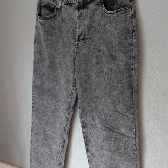 Wild Fable Super High-rise Straight Black Stonewash Jean With Button Fly Size 16 - Picture 2 of 6